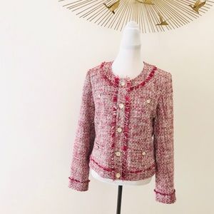 Karl Lagerfeld Pink, Black, White Blazer Size 12